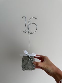 Aluminum Wired Stone Table Numbers