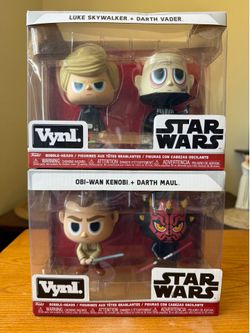 Funko POP Bobble Heads Star Wars 2 Pack Luke Skywalker Darth Vader + OBI-WAN KENOBI & DARTH MAUL