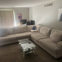 Beige sectional 