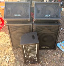 Kustom 5-Piece PA System – 8 Channel / 2400 Watts
