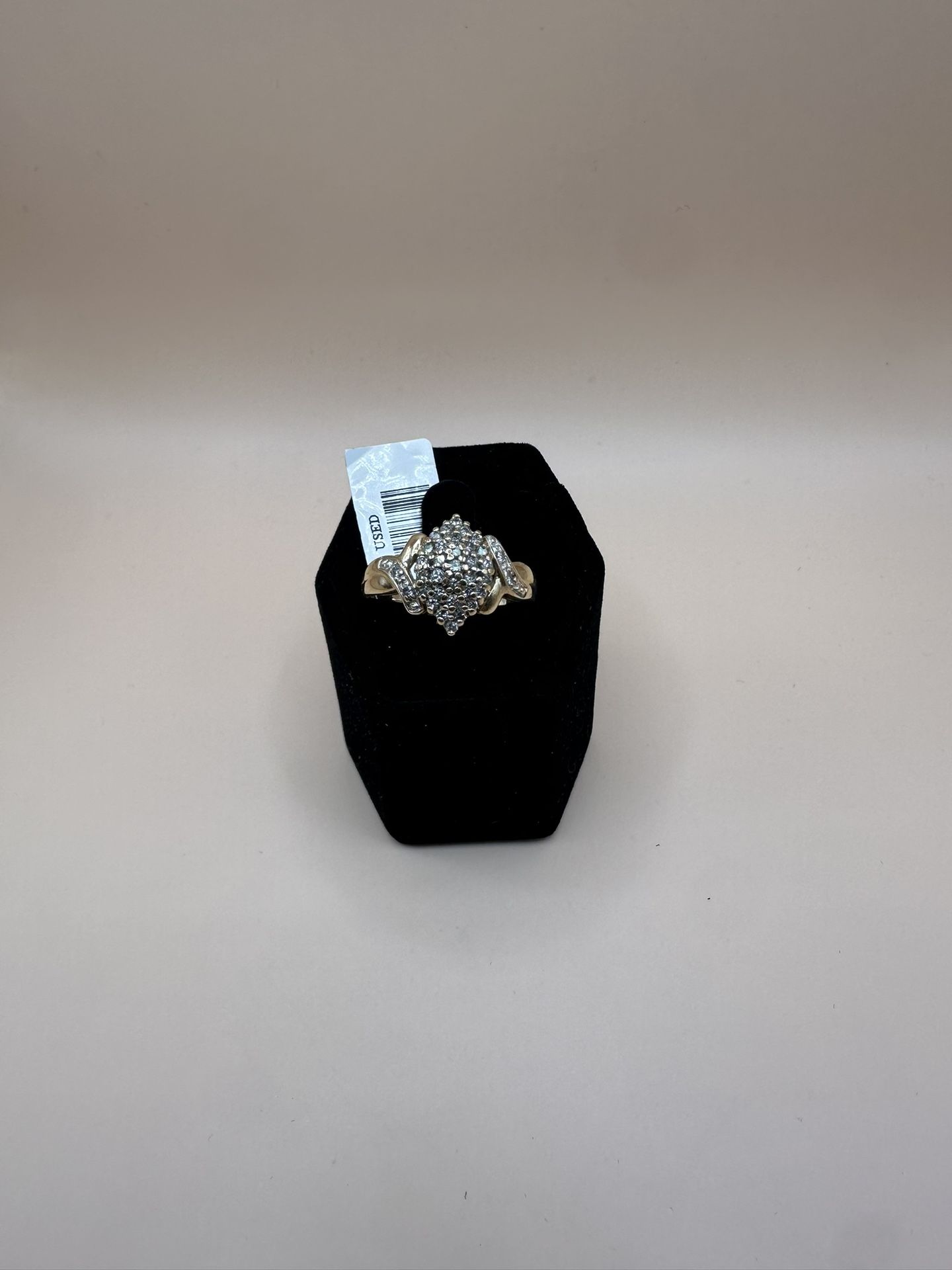 10k Diamond Cluster Ring