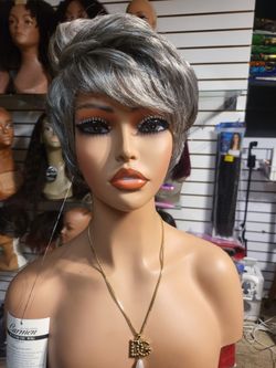 Grey Pixie Cut Wig.
