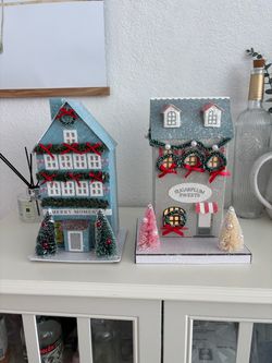 Holiday decorations, light up houses