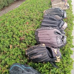 BASEBALL PLAYER INFIELD OUTFIELD GLOVE 🥊 ONLY 80 TO 240 EACH BETTER HURRY 😀😉😁 THESE ARE GAME USED BROKEN IN