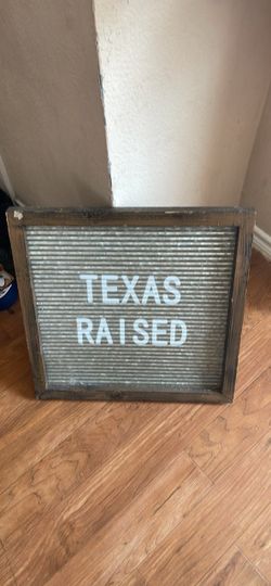 Texas Raised Sign