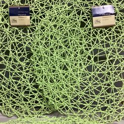 Set Of 8 Never Used Placemats Very Colorful 4 Lime Green & 4 Peacock Blue