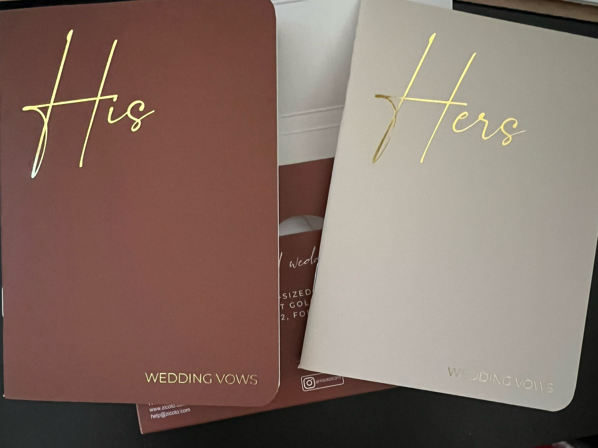 Wedding Vow Books + Cards