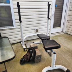 FREE Weight Bench/Lift Stand/Weights