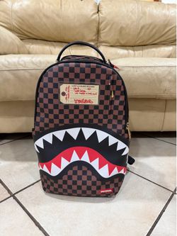 Sprayground Shark Mouth Checkered Backpack