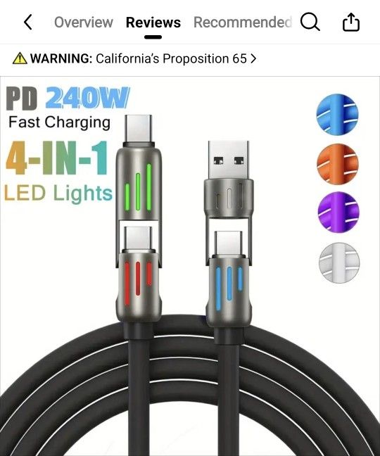BRAND NEW EXCLUSIVE ✨️ FAST CELLPHONE 📱 CHARGER.....THEY WANT LAST....I GOT MULTIPLE COLOR'S OF THE