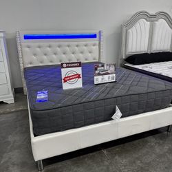 New Queen Bed Frame With Matress 