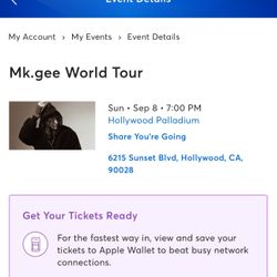 4 Tickets To mk.gee