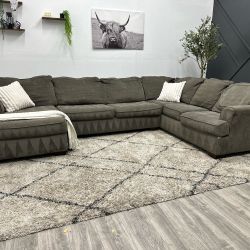 Grey Sectional Couch - Free Delivery 