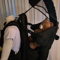 Baby Toddler Hiking Backpack Carrier Stand Child Kid Sunshade Visor Shield Shield (black)