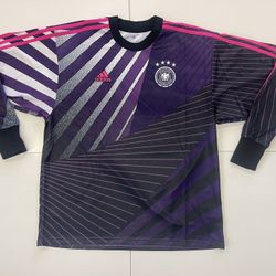 Adidas Black Purple Germany Icon Official Goalkeeper Jersey HF4068 Large $110