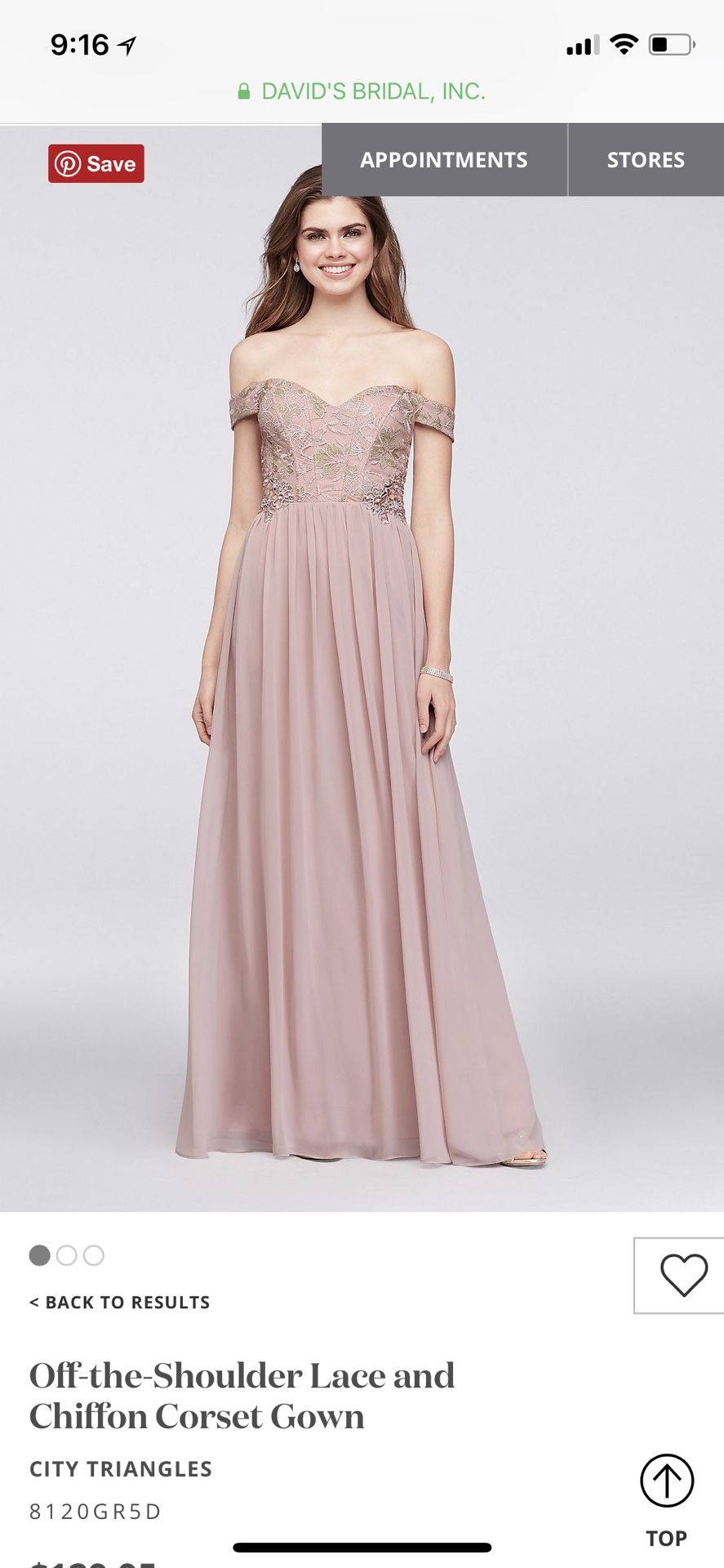 strapless open back dress Blush Davids Bridal Evening Gown 1095 – Affordable Elegance by Toni main image 0