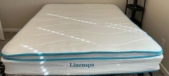 Linenspa 8 inch memory foam and spring hybrid mattress queen