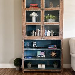  Rustic Glass Front Display cabinet from Bungalow Furniture In Scottsdale  82.5 X 14.5