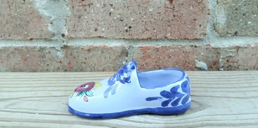 Vintage Small Hand Painted Shoe Figurine