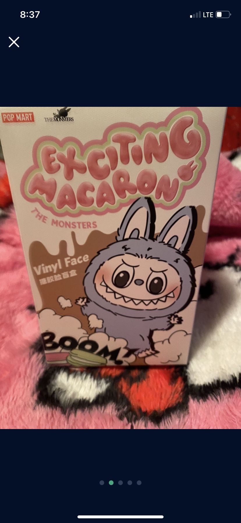 POPMART THE MONSTERS Labubu Exciting Macaron Lychee Berry Plush Keychain