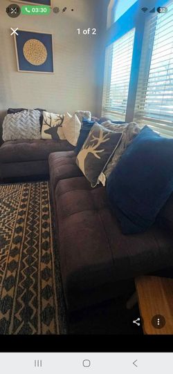 Large Charcoal Gray 3 Sectional Sofas – Very Comfortable