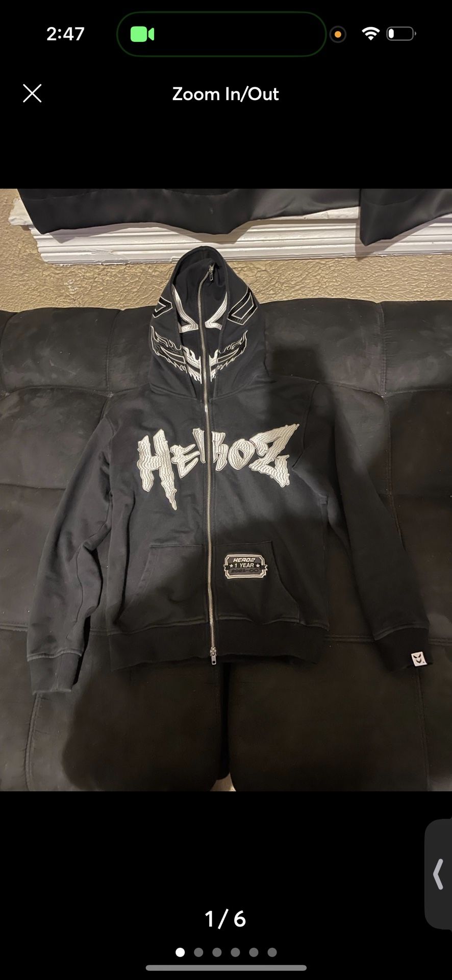 Heroz Never Die double hooded full zip