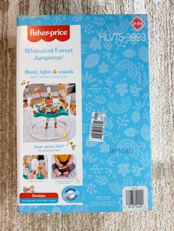 Fisher-Price Baby Bouncer Whimsical Forest Jumperoo Activity Center With Music And Lights