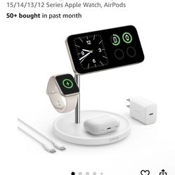 Anker MagSafe Charger Stand Compatible, iPhone 17 MagGo 3 in 1 Wireless