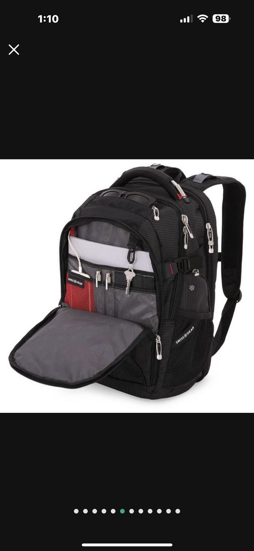 Swissgear Scan Smart TSA Laptop & USB Powerplug 18.5” Backpack