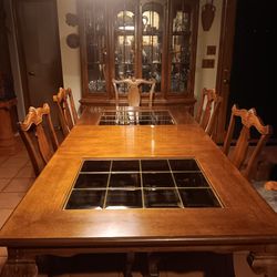 Formal Dining Table And China Cabinet