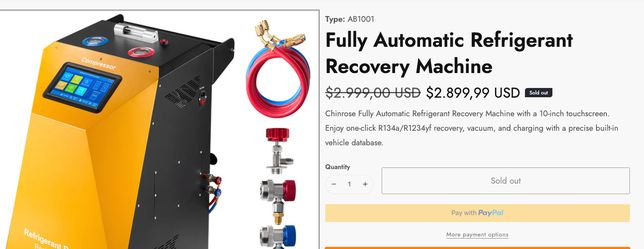 Fully Automatic Refrigerant Recovery MachineEnjoy one-click R134a/R1234yf recovery, vacuum, and charging with a precise built-in vehicle database.
