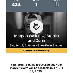 Morgan Wallen/ Brooks n Dunn Concert tickets July 19 Th 