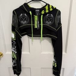 Invader Zim Cropped Hoodie Size Medium 