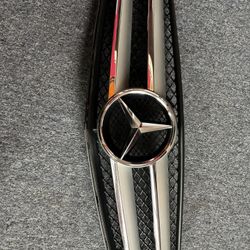 Chrome Front Grill Grille W/Star For Mercedes Benz