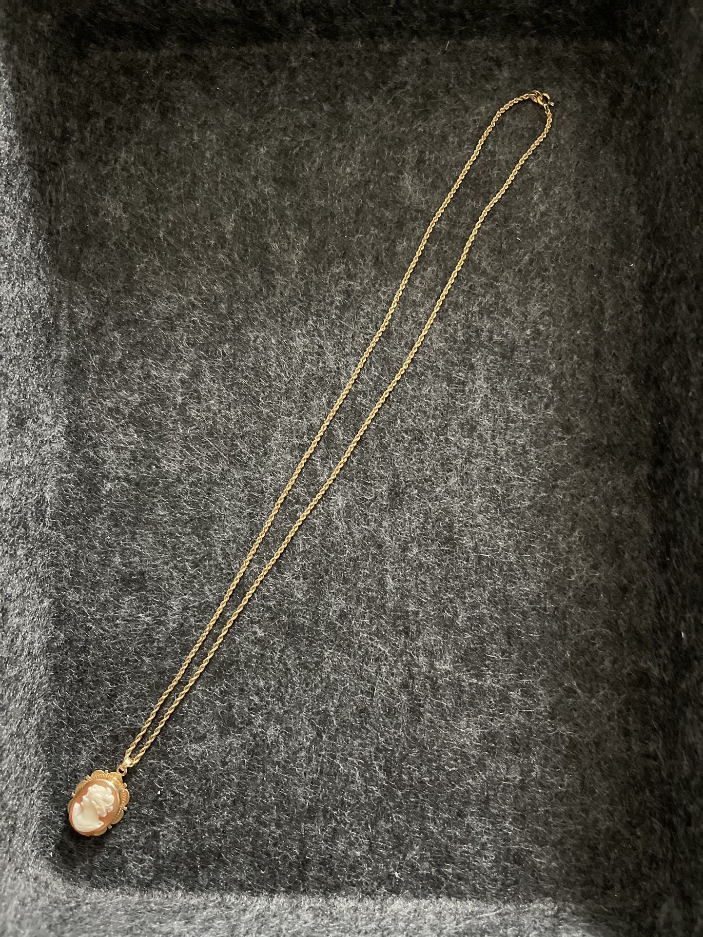  14k Gold Victorian pendant & necklace