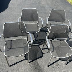 4 Indoor Outdoor Chairs Stainless Steel