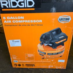 Ridgid 6 Gal. 150 PSI Portable Electric Oil-Free Jobsite Pancake Air Compressor
