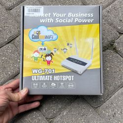 Hotspot Router/  gateway, Cool Bee WiFi WG-701 New In Box