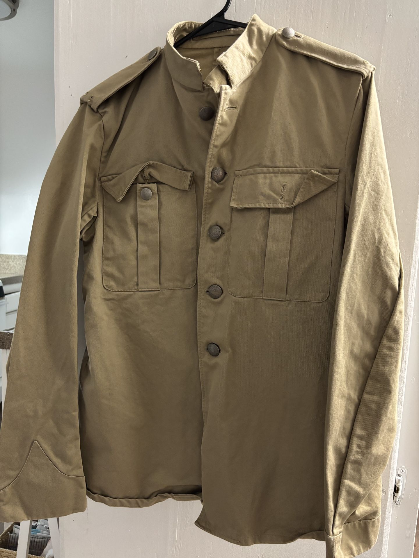 Khaki War Tunic, Small, Military Drill Tunic,