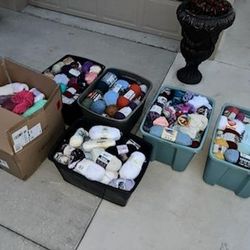 Bins Full of Yarn/Craft and Needles