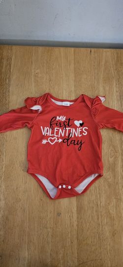 1st Valentine's Onesies 3 To 6 Months 
