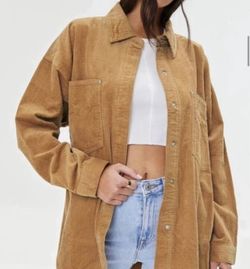 New Corduroy Dolphin-Hem Shirt size small winter fall top clothing