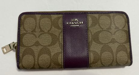 Coach Zipper Wallet Dark Berry/ Purple