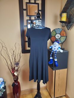 GIRL'S ART CLASS BLACK SHORT SLEEVE DRESS