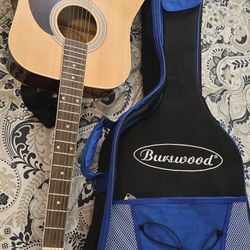  GUITARRA ACOUSTICA BURSWOOD TAMAÑO GRANDE $99 OBO
