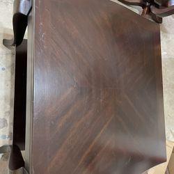 2 Dark Wooden Tables. 