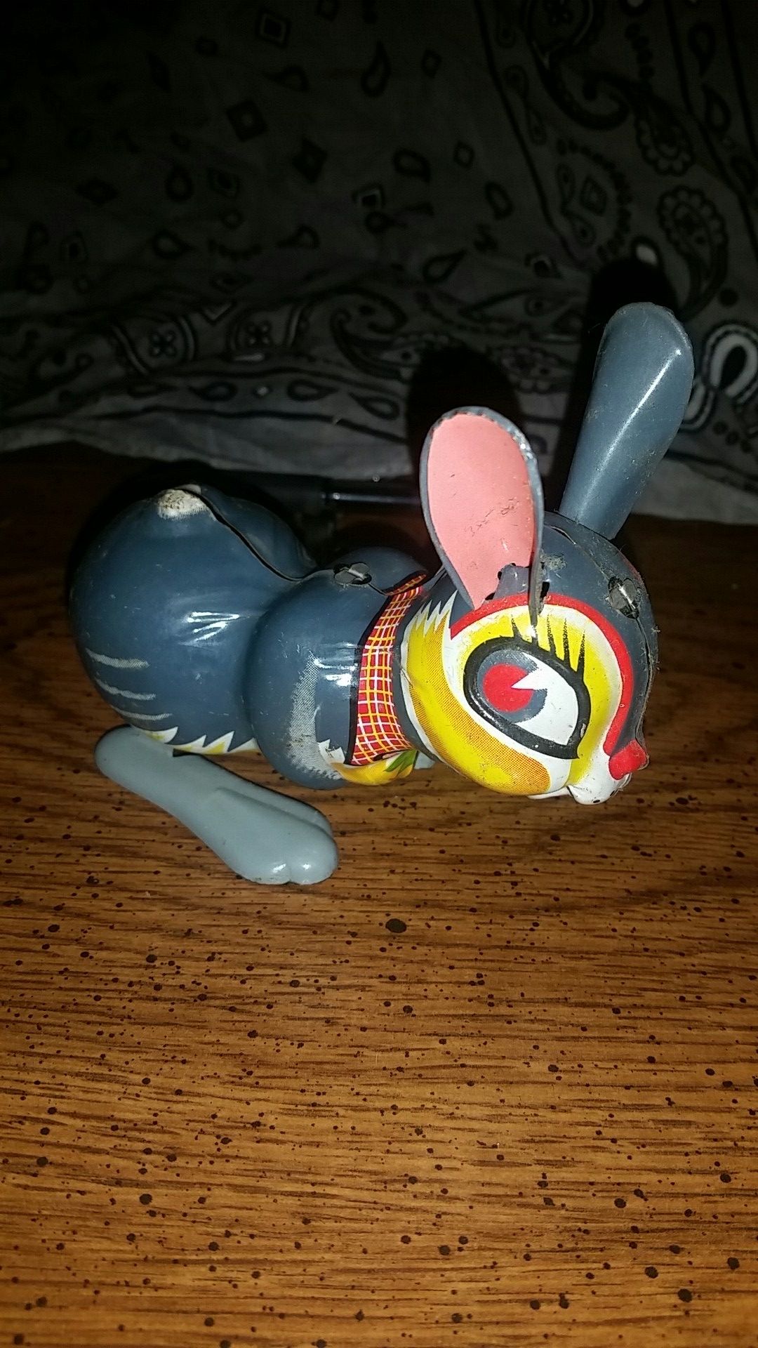 Bigger wind-up bunny antique toy still works