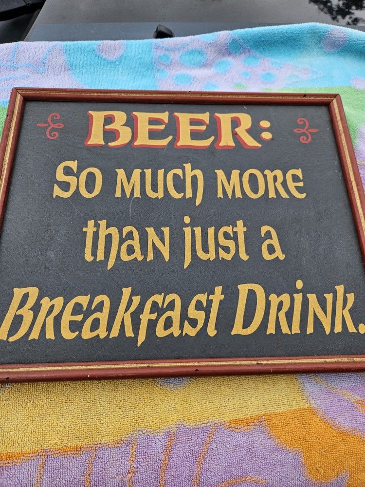 Wooden Beer Sign