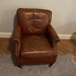 Brown Leather Chair.