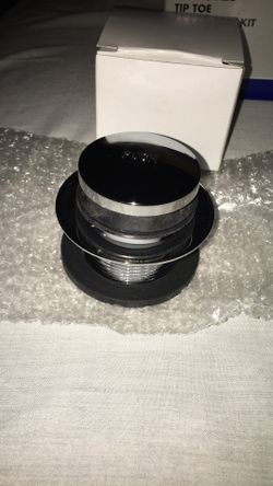 New Chrome Touch-Toe Tub Drain Stopper